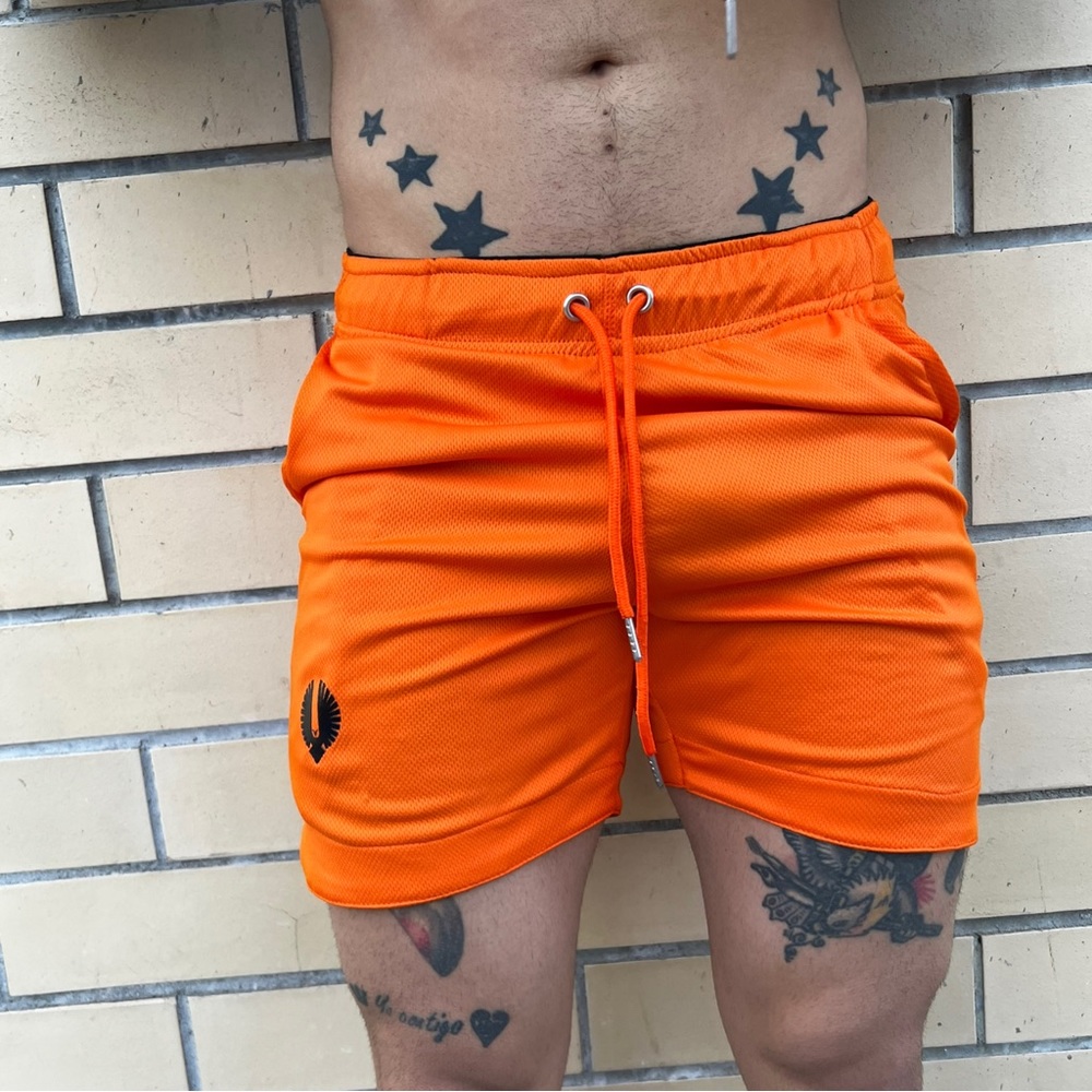Sporty Orange  Skinny Short